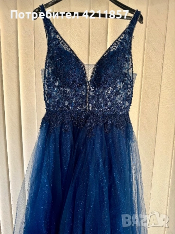 Синя рокля , снимка 2 - Рокли - 54181134