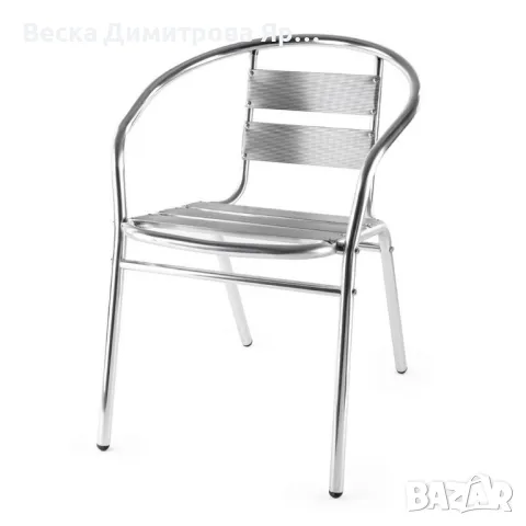 Алуминиев стол Muhler, 54x55xH74см, снимка 5 - Столове - 50276103