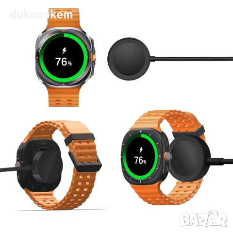 Бързозареждащ кабел за Samsung Galaxy Watch – безжично зареждане, 100 см, снимка 6 - Смарт гривни - 53353505