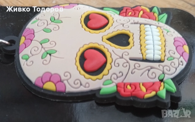 Sugar Skulls /Calavera de azúcar Книгоразделител,ключодържател и поставка с щипка за бележки, снимка 9 - Декорация за дома - 51498713