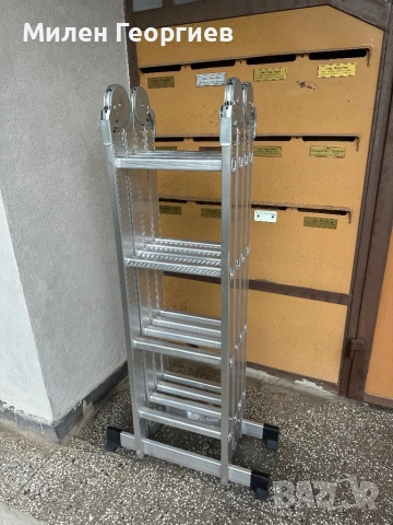 Мултифункционална алуминиева стълба с 4х4 стъпала, снимка 2 - Други инструменти - 53383780