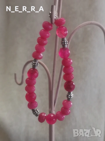 Гривна от естествен рубин, снимка 3 - Гривни - 53707761