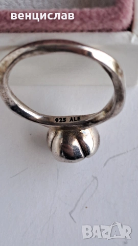 сребърен пръстен-Пандора, снимка 3 - Пръстени - 53021626