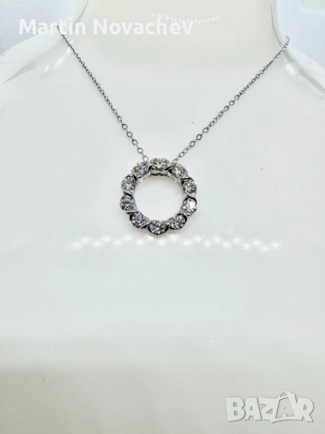 Сребърно колие с мойсанит (Диамант) 1 карат