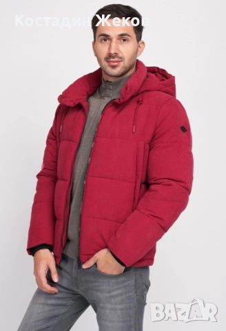  Мъжко оригинално късо зимно яке с капитуниран дизайн. Lee Cooper. Като ново. , снимка 5 - Якета - 53242401