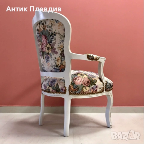 	 Бяло кресло "Английски рози", снимка 9 - Дивани и мека мебел - 12853041