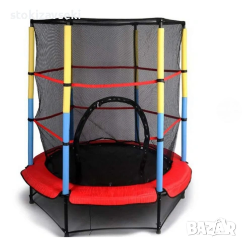 Батут 4,5ft 140см с вътрешна мрежа - червен, снимка 3 - Други - 54088511