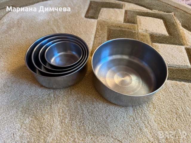 Комплект метални форми/купи – 5 размера – многофункционални , снимка 4 - Прибори за хранене, готвене и сервиране - 53670188