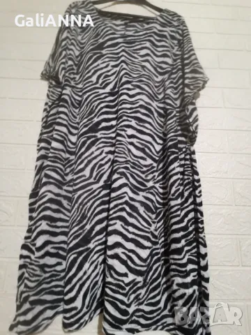 ЕФИРНА РОКЛЯ ЖИВОТИНСКИ ДЕСЕН 4XL, снимка 5 - Рокли - 50132899