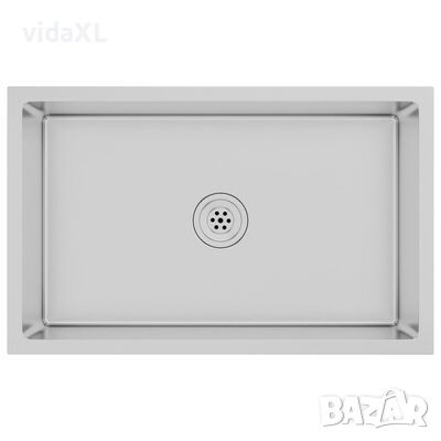 vidaXL Ръчно изработена кухненска мивка, неръждаема стомана(SKU:51506, снимка 1 - Мивки - 45734168