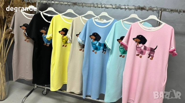 🐶 Дамска Рокля с Куче , снимка 2 - Рокли - 53880592