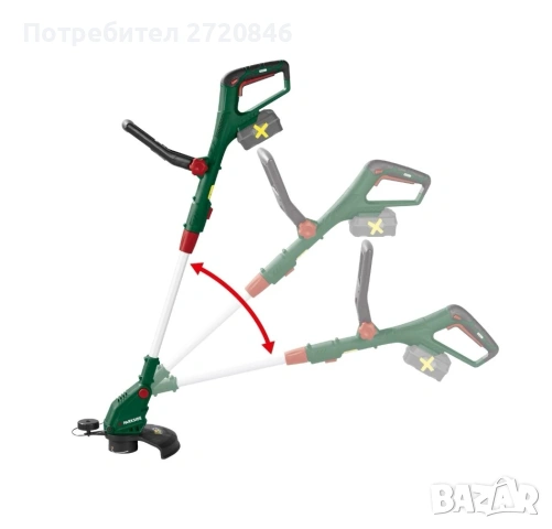 акумулаторен тример за трева Парксайд /Parkside , снимка 2 - Градинска техника - 54255993
