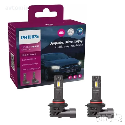 LED крушки предни фарове автомобил HB3, HB4, Philips Ultinon Access 20W,12V 