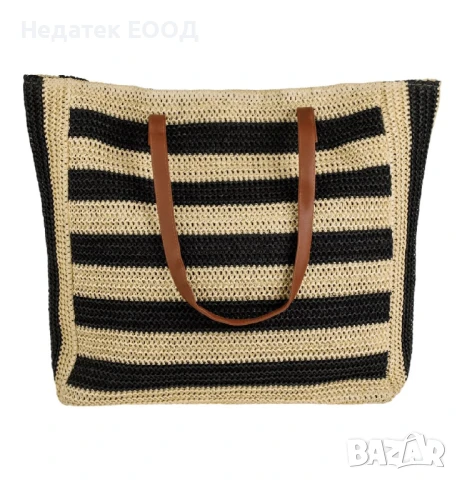 Плажна чанта, Черен, 54x14x42см.