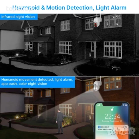 НОВА безжична, IP66 водоустойчива, разширяема до 10 канала система за видеонаблюдение с 1TB HDD..., снимка 3 - Комплекти за видеонаблюдение - 50494674