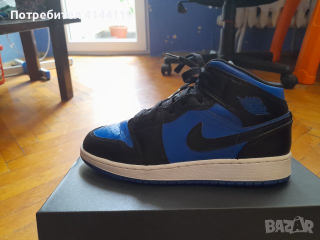 Jordan 1 blue shoes, снимка 8 - Маратонки - 46387269