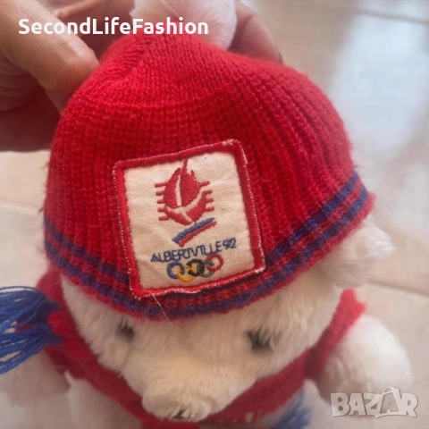 Плюшено мече от олимпийски игри 1992 , 25 см, снимка 6 - Плюшени играчки - 53941570