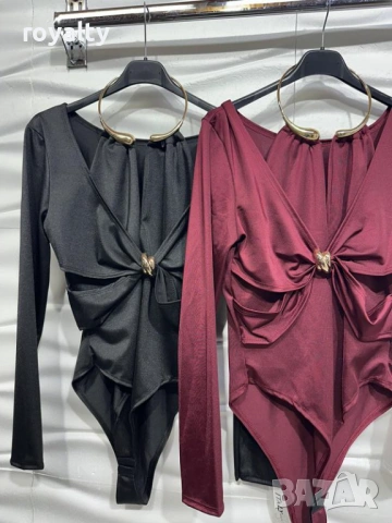 Боди със Златни Акценти Два Цвята 