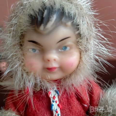 Винтидж ескимоска кукла K.Schrickel 10.5 см, снимка 2 - Колекции - 45809265