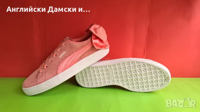 Английски дамски кецки естествена кожа-Puma, снимка 5 - Маратонки - 49358222