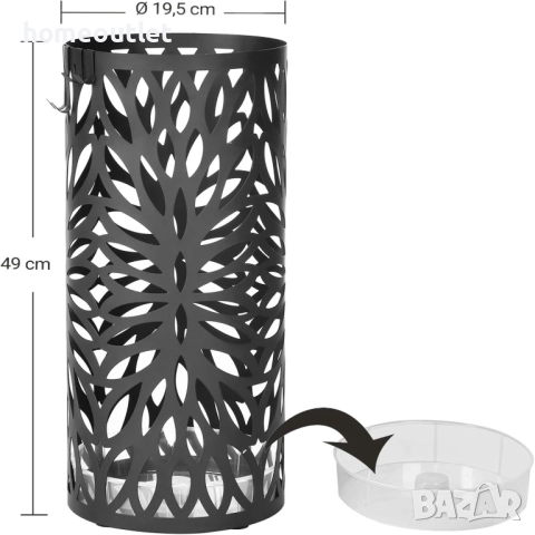ПРОМОЦИЯ Метална поставка за чадъри с модерен дизайн SONGMICS LUC20B, снимка 7 - Други - 52720547