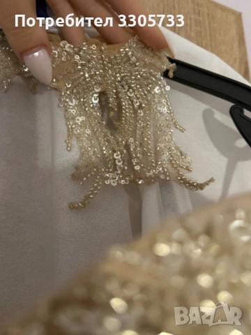 Продавам елегантна дизайнерска бална рокля , снимка 4 - Сватбени рокли - 54056051