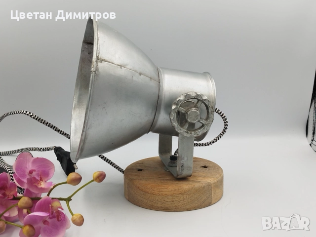 Холандска индустриална лампа, снимка 6 - Настолни лампи - 51963473