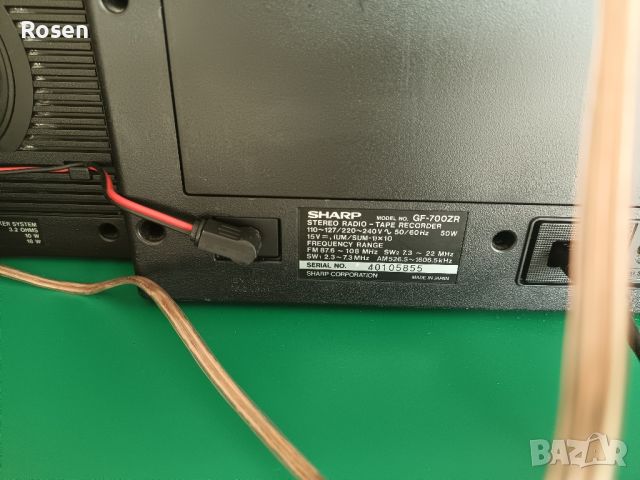 Продавам радиокасетофон boombox Sharp gf 700 ZR Japan , снимка 7 - Радиокасетофони, транзистори - 46657450