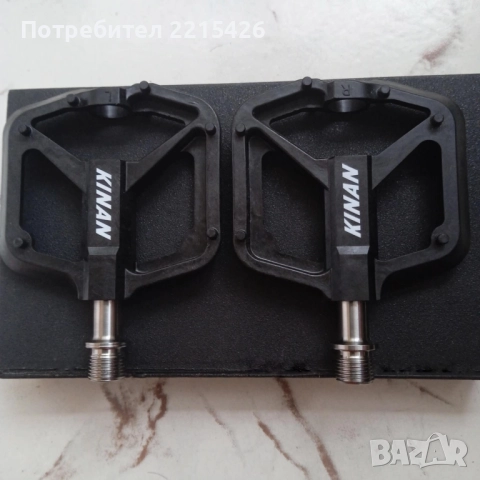 Карбонови педали, титаниева ос 140g, снимка 2 - Части за велосипеди - 52277197