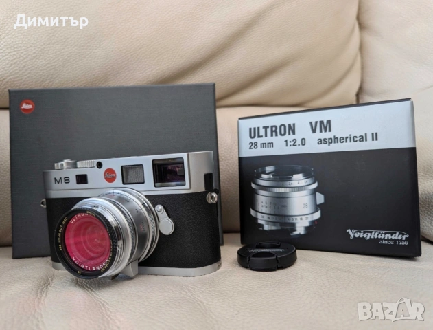 Дигитален фотоапарат Leica M8 с обектив и филтър