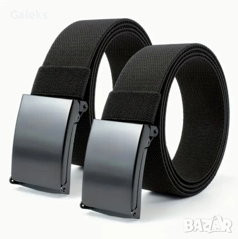 Летни мъжки плетени колани с автоматична катарама • Спортно/Ежедневени!, снимка 2 - Колани - 50794987