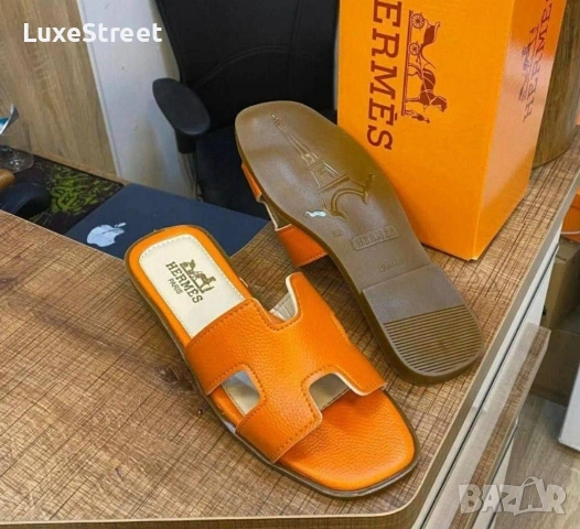 Hermes 🤍Дамски Чехли , снимка 3 - Чехли - 53879838