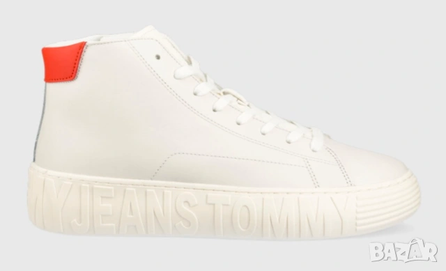 Tommy Jeans TJM OUTSOLE MID CUT номер 43,5-44 Кожени модерни кецове, снимка 8 - Кецове - 53841357