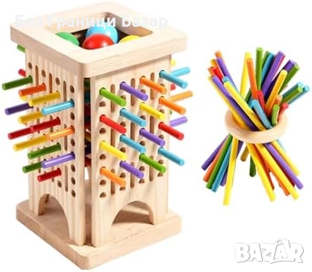 Нови Образователна дървена игра за броене и математика за деца Монтесори с пръчици за пътуване