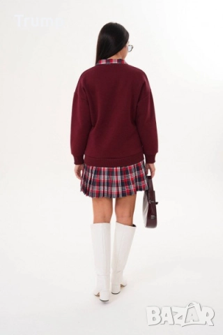 Рокля - туника , градски шик, мека и топла  каре, снимка 5 - Рокли - 51840611