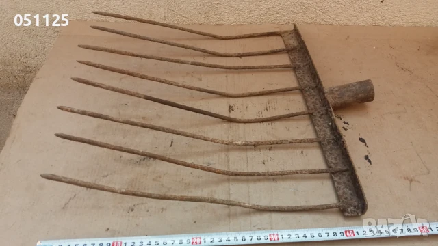 стара голяма вила за сено , снимка 7 - Антикварни и старинни предмети - 50596377