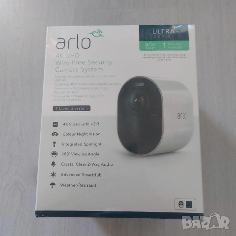 Arlo Ultra 4K UHD VMS5140 | Професионална Система за Видеонаблюдение | 180 | Цветно Нощно Виждане