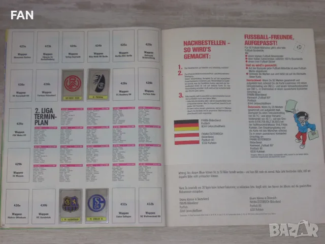  Оригинален стикер албум ПАНИНИ - PANINI FUSSBALL 89 Бундеслига сезон 1989/90 частично попълнен, снимка 14 - Фен артикули - 46988507