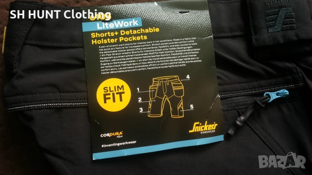 Snickers 6108 Strech Work Shorts + Holster Pockets 62 / 5XL еластични къси работни панталони W4-359, снимка 6 - Панталони - 52111597