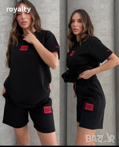 Hugo Boss Нов Летен Черен Дамски Екип Хюго Бос 