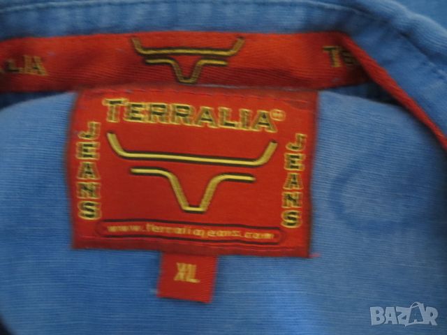 Мъжка риза с дълъг ръкав от лен Terralia Jeans, снимка 4 - Ризи - 46173708