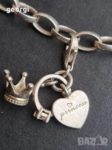 сребърна гривна Thomas sabo Charm club със 7 талисманчета , снимка 12 - Гривни - 52591368