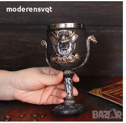 Tриизмерна Викингска чаша бокал за вино - Оригинален подарък за мъж, снимка 3 - Други стоки за дома - 53783468