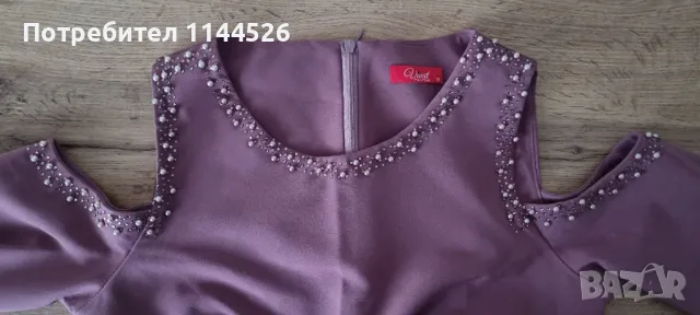 Елегантна рокля за повод, S ( лилаво, пепел от рози) , снимка 4 - Рокли - 50059763