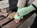 Handmade дамски ръкавици без пръсти с лого, снимка 14