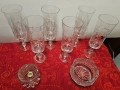 Кристални чаши за шампанско + пепелник + свещник, снимка 9