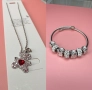 Сет от две части - гривна и колие с мече със сърце , снимка 5