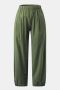 Дамски памучно-ленени скъсени панталони с висока талия, 6цвята , снимка 5