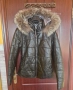 Ново дамско яке от естествена кожа и естествен пух, снимка 1