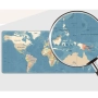 Геймърски пад за мишка и клавиатура – “World Map” – 90×40 см – RC-K-1074 – Син, снимка 6